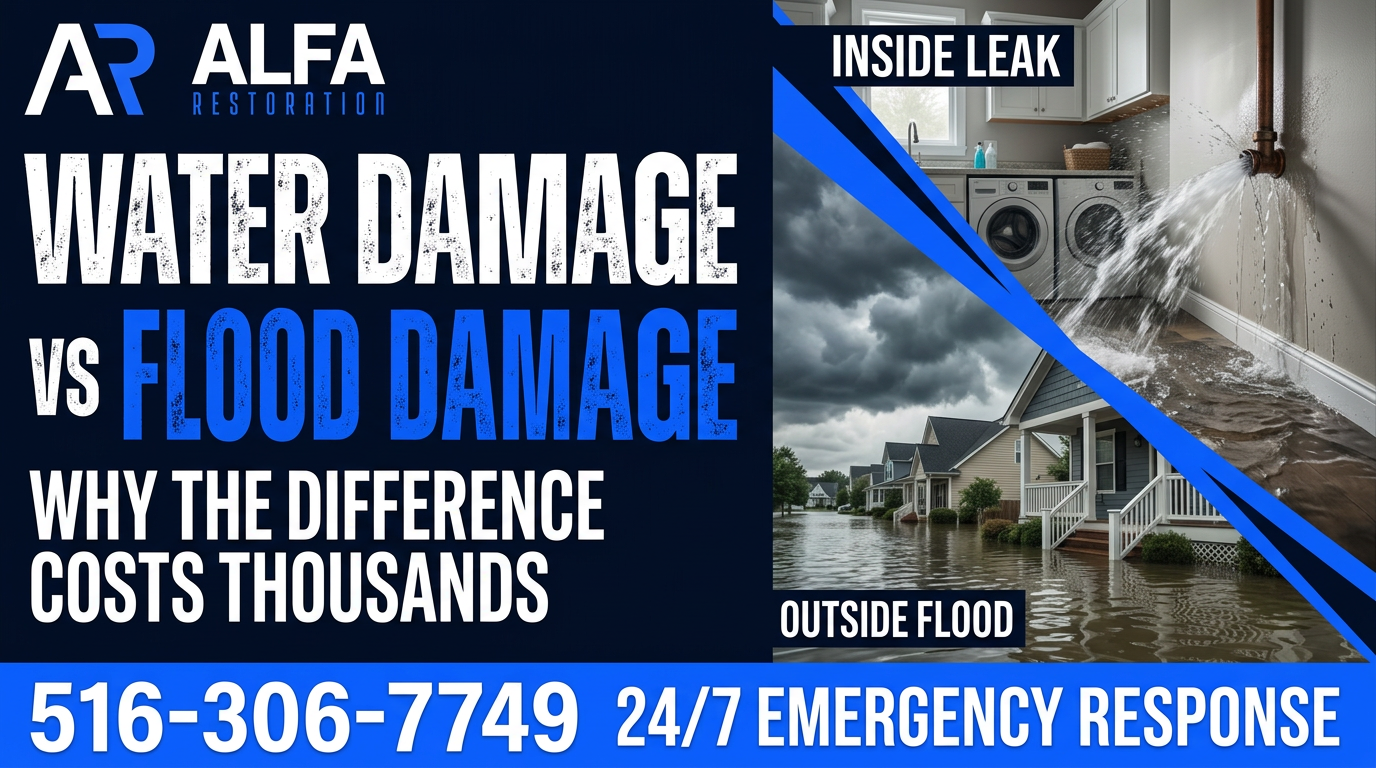 Water Damage vs Flood Damage | Insurance Coverage Guide | Alfa Restorations